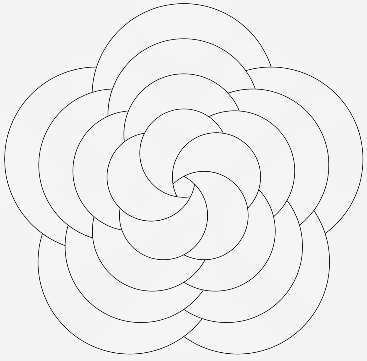 Узоры в круге циркулем