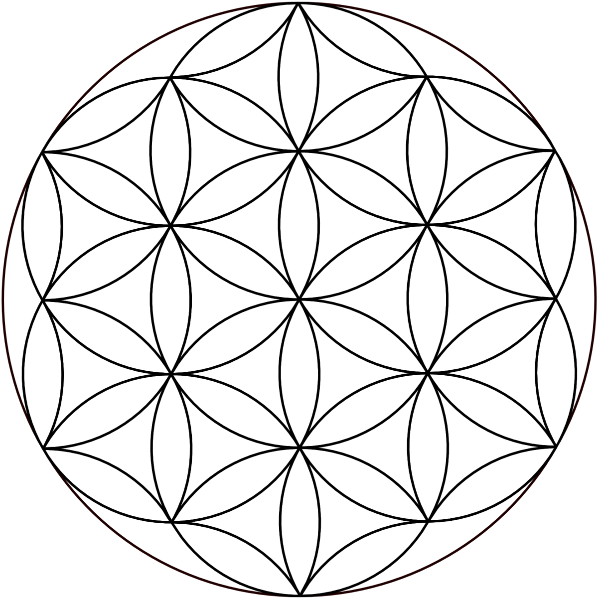 Узоры из кругов циркулем
