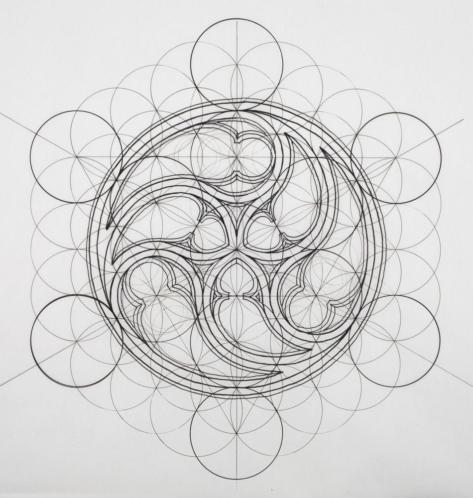Узор в круге черчение