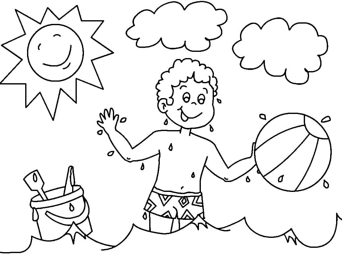 Круговорот воды в природе раскраска