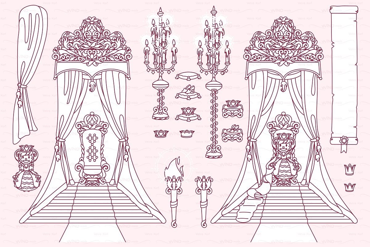 Кресло Королевское нарисованное