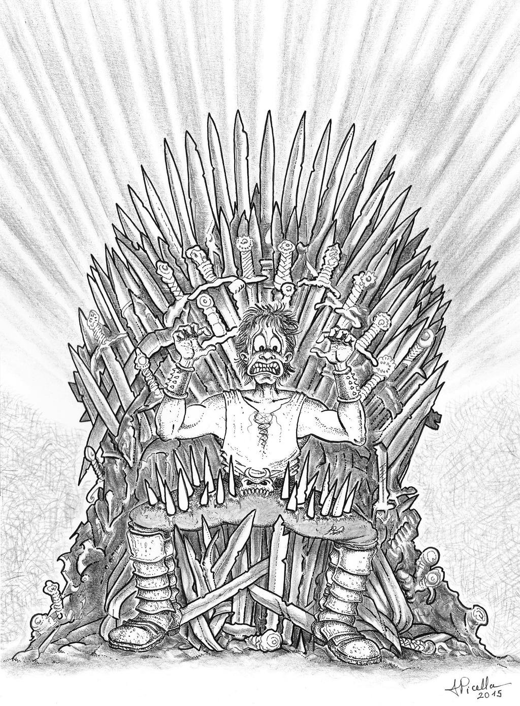 Трон раскраска