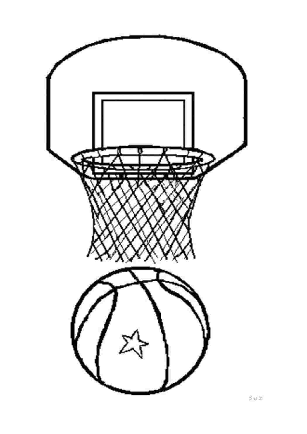 Баскетбол раскраска для детей