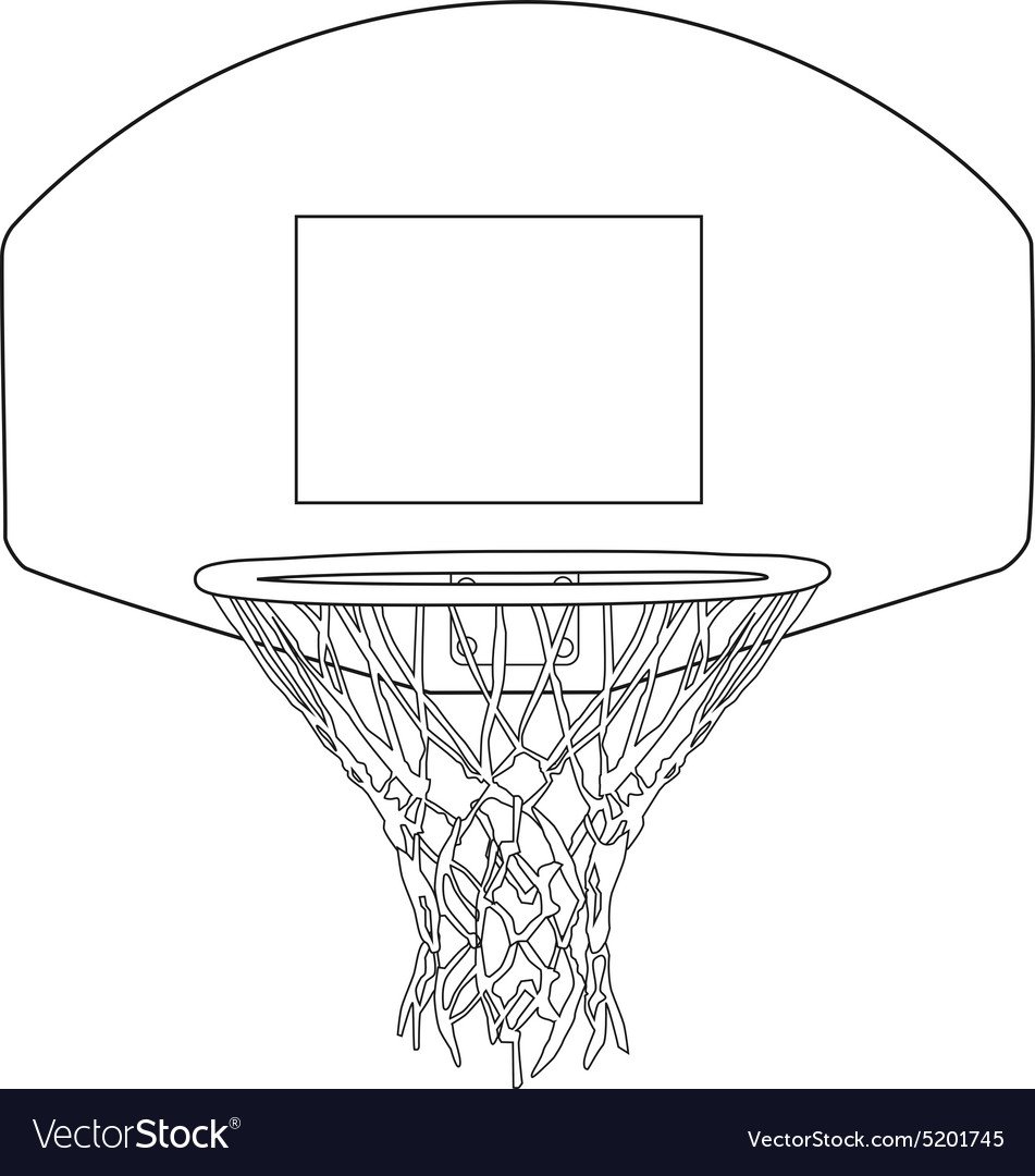 Баскетбольная корзина раскраска