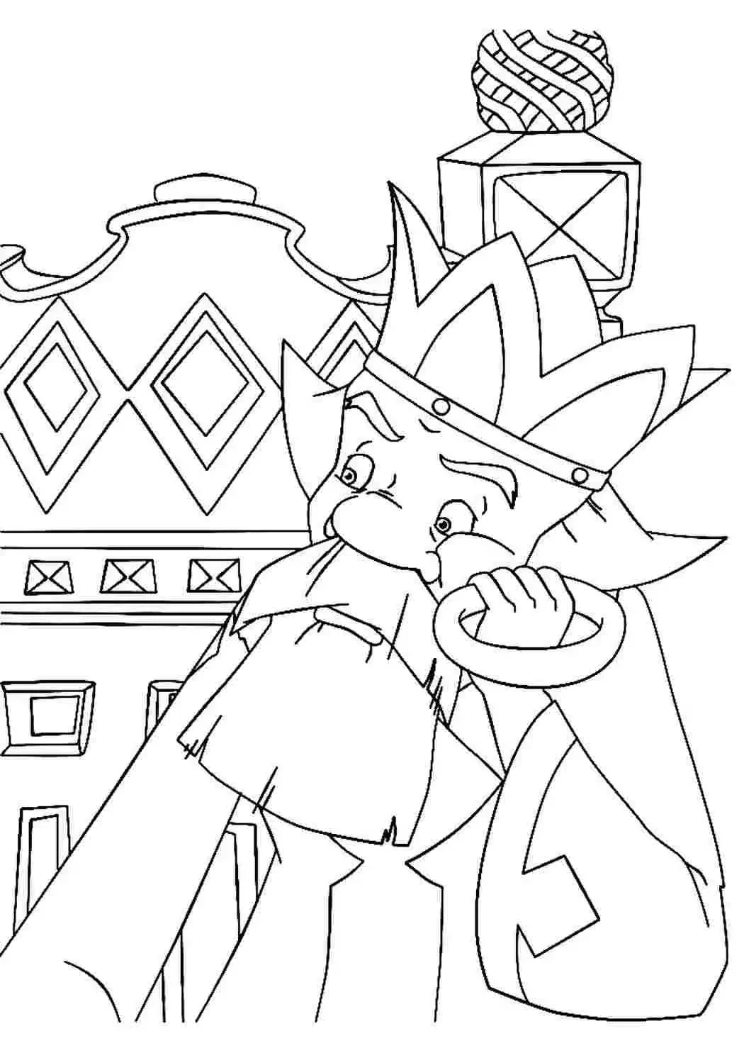 Раскраски для мальчиков Иван Царевич и серый волк