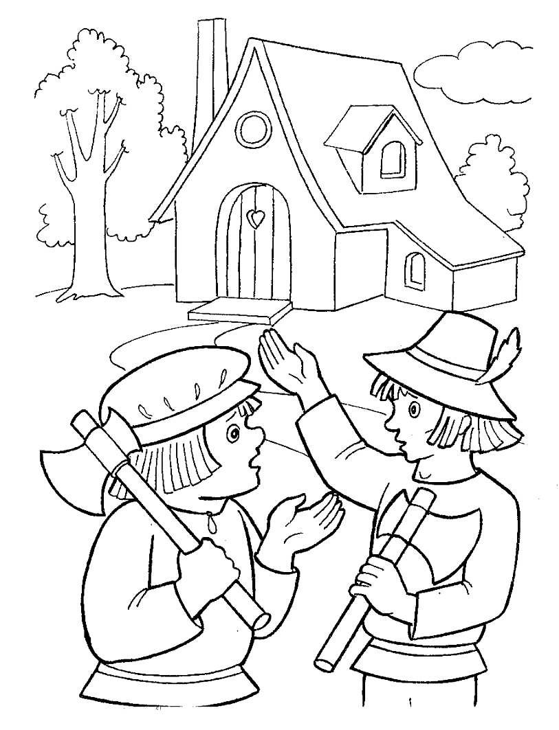 Сказка красная шапочка раскраска