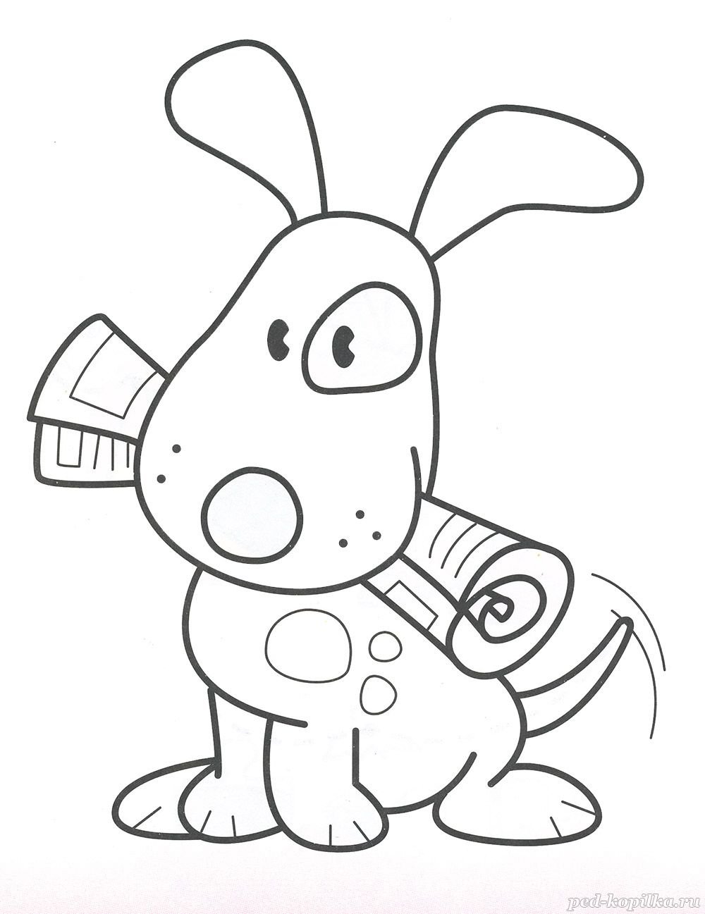 Щенок. Раскраска