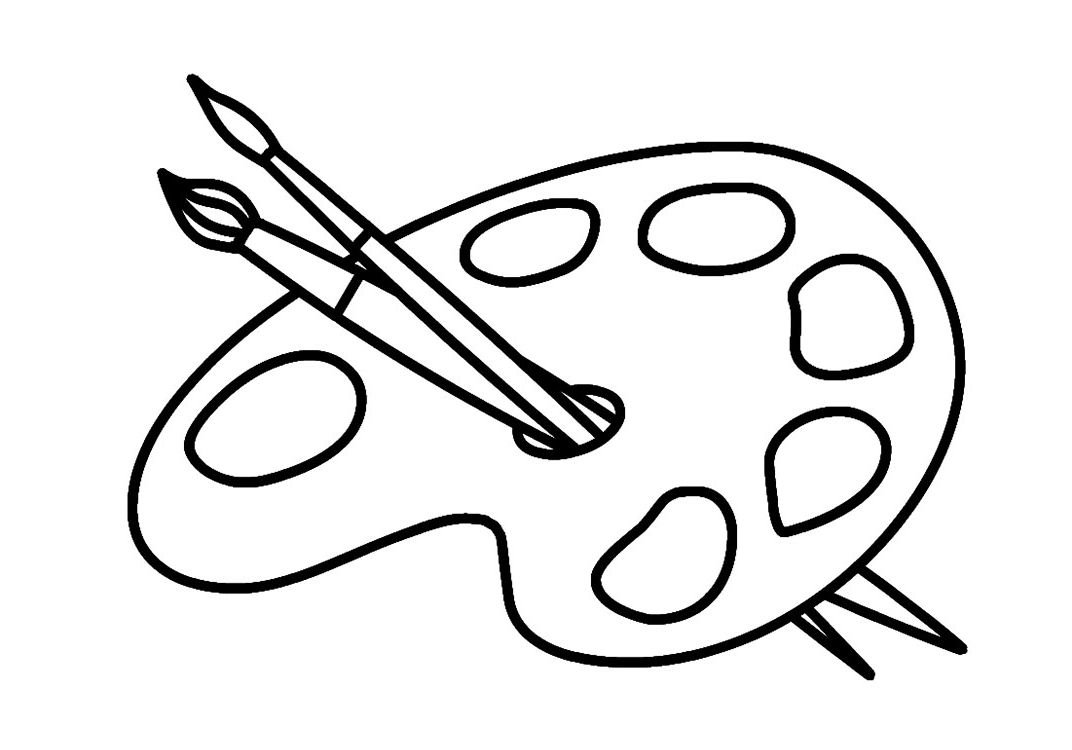 Рамка с пером и чернильницей