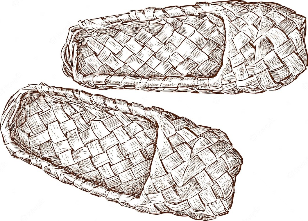 Лапти вид сбоку