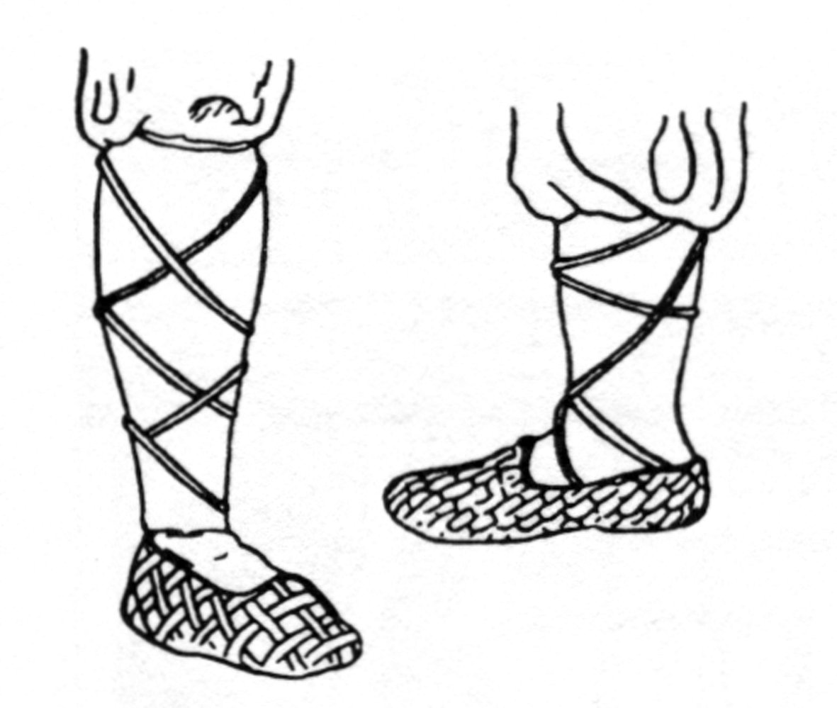 Рисунки бабка в лаптях