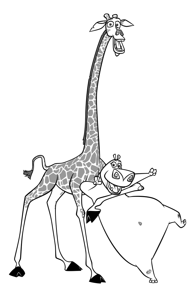 Мадагаскар раскраска Алекс