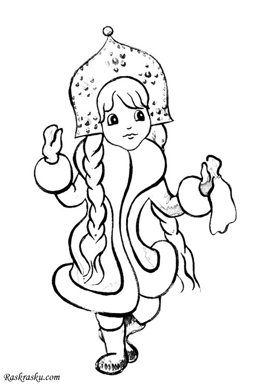 Раскраска зимняя красавица