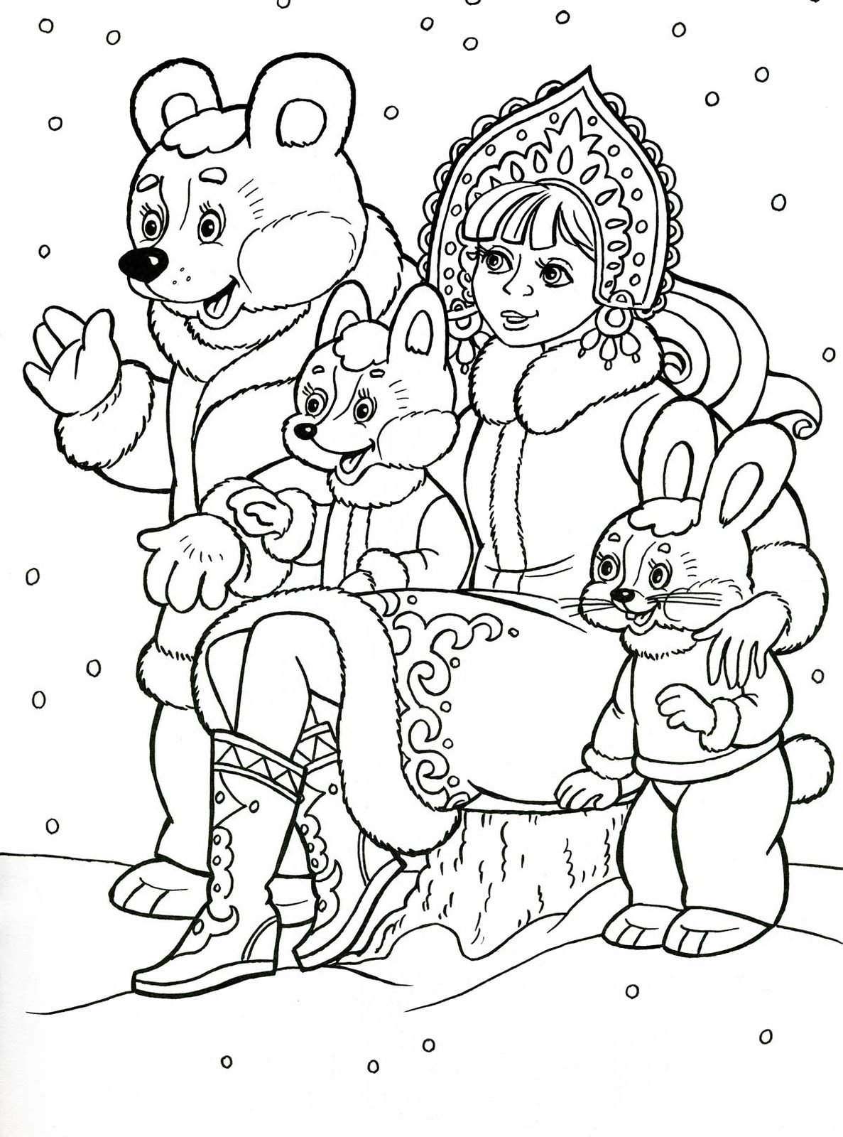 Раскраски новогодние для детей