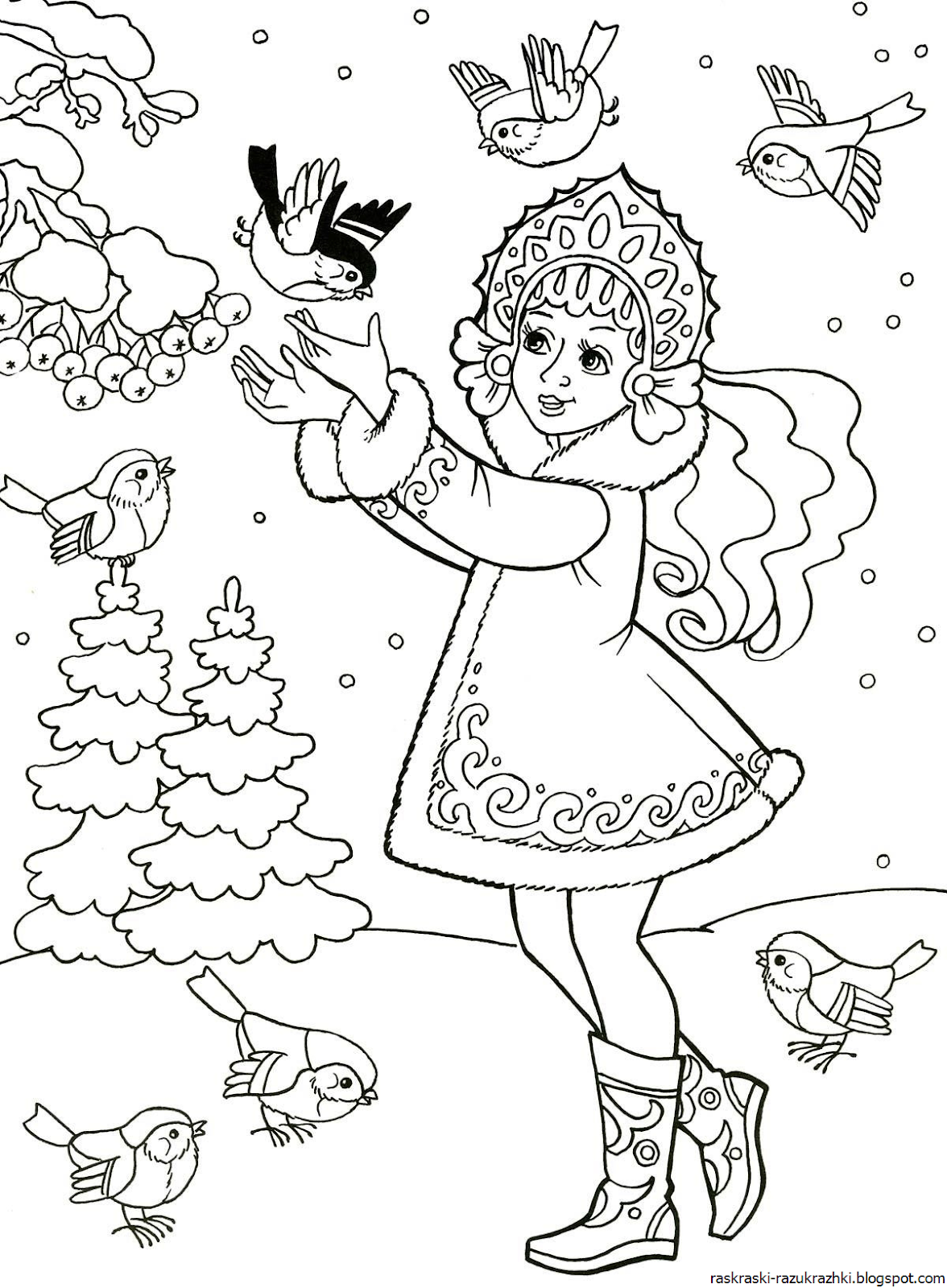 Новогодняя раскраска