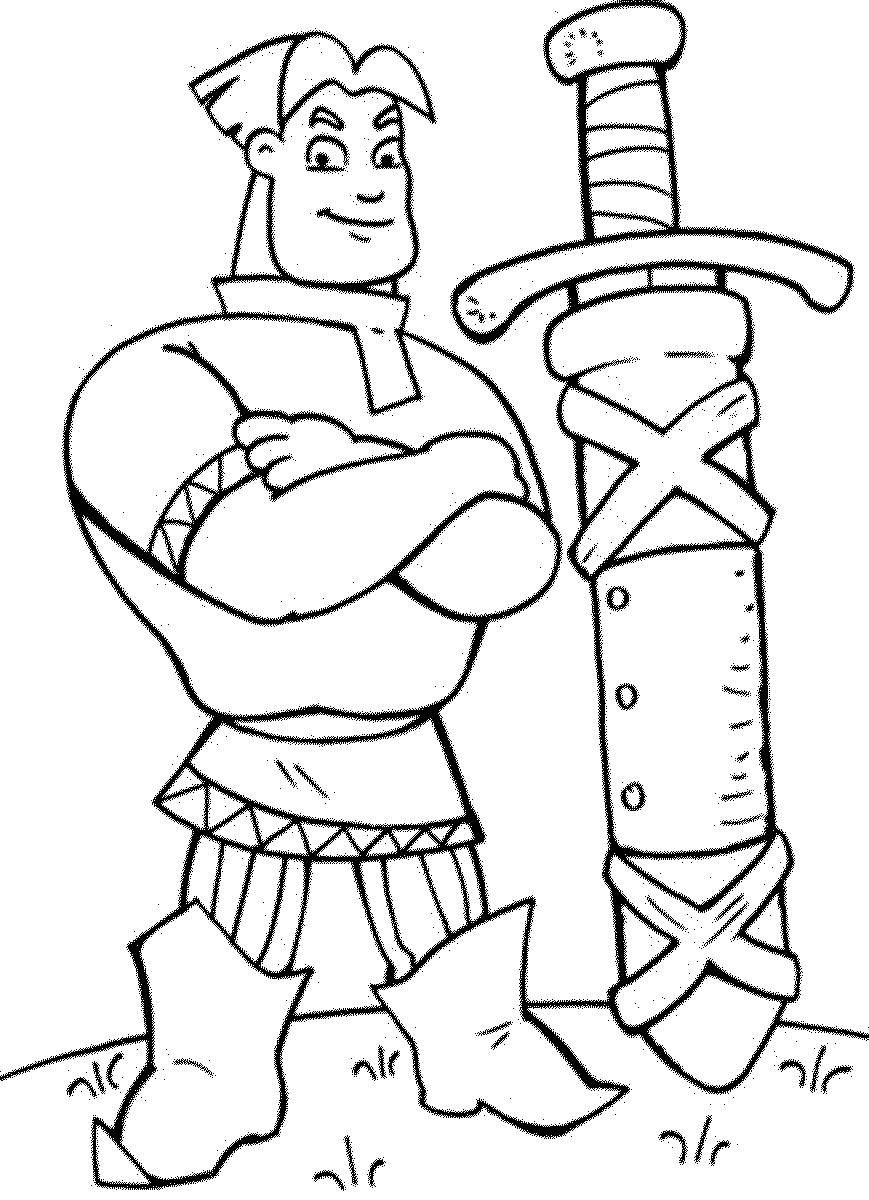 Богатыри раскраска васнецов