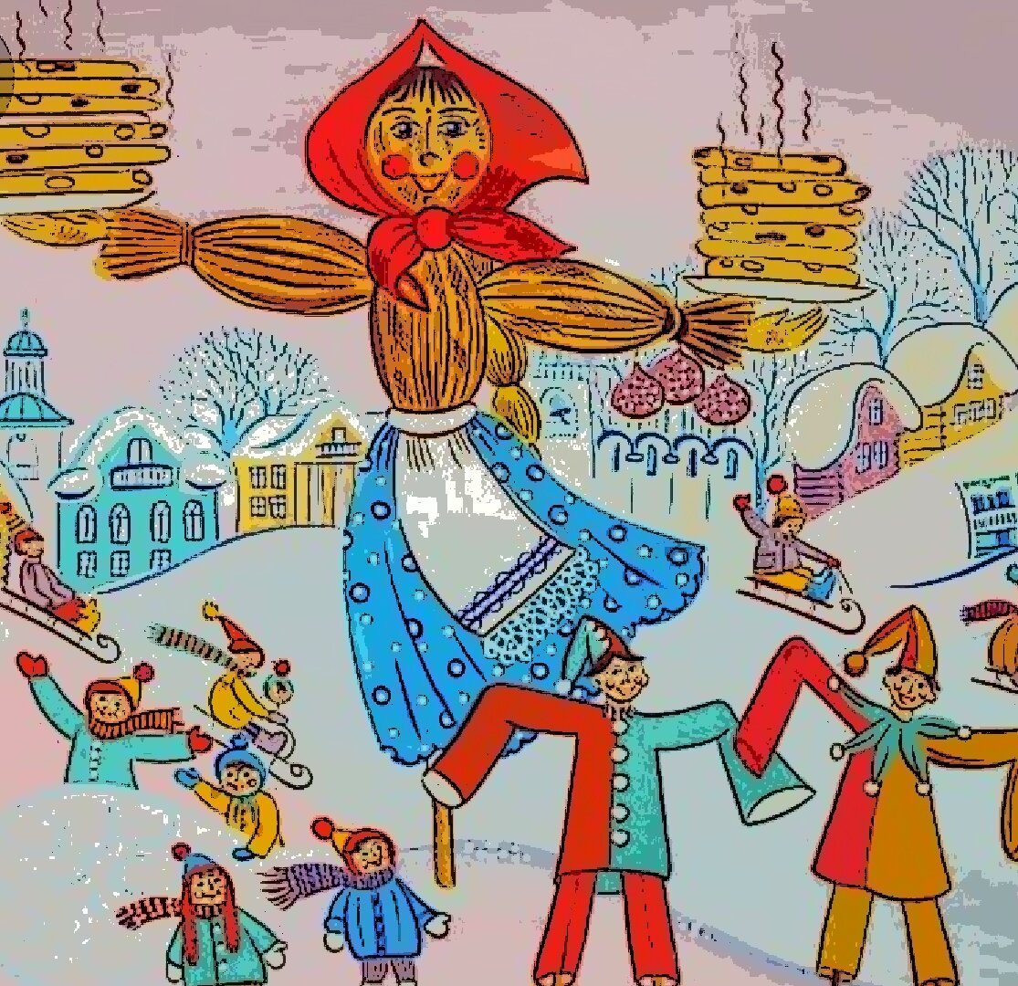 Атрибуты Масленицы вектор