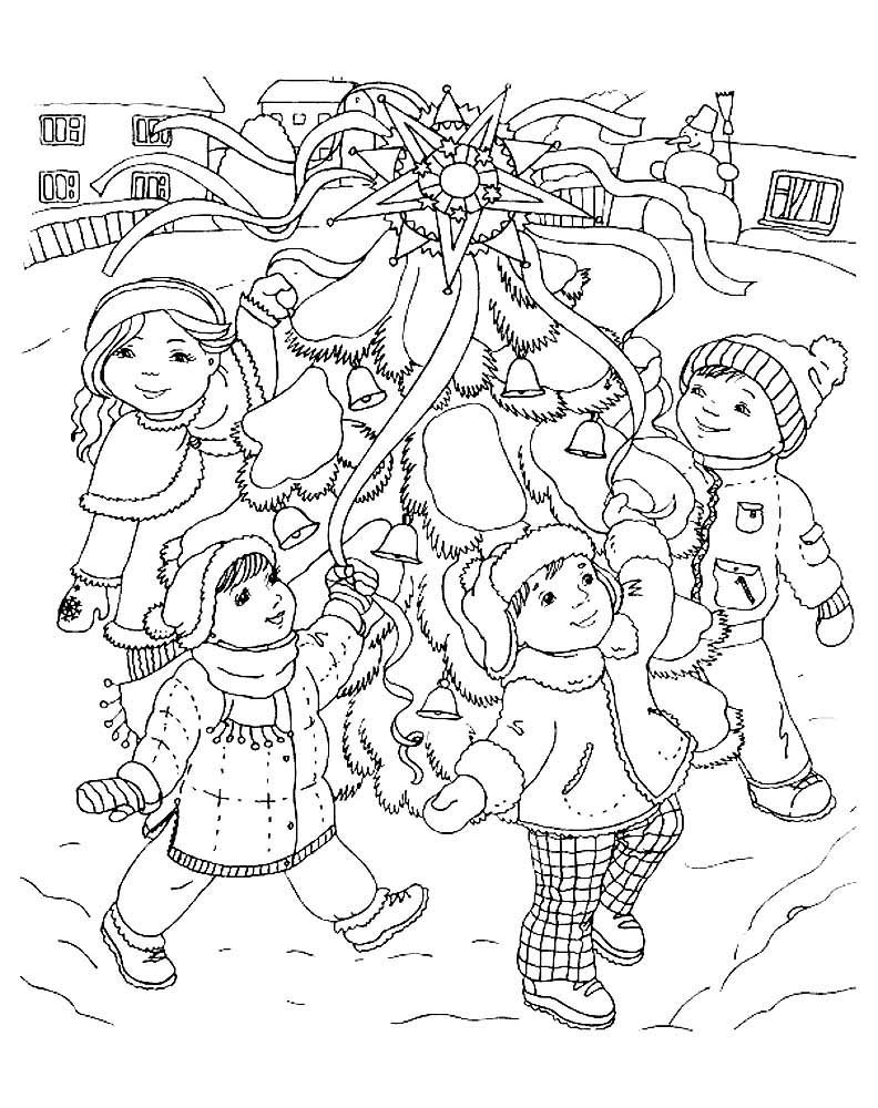 Раскраски на тему колядки