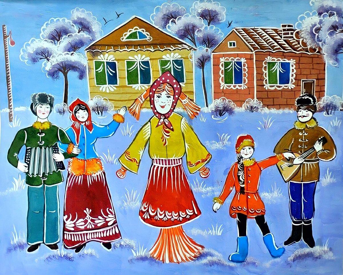 Раскраски колядки для детей