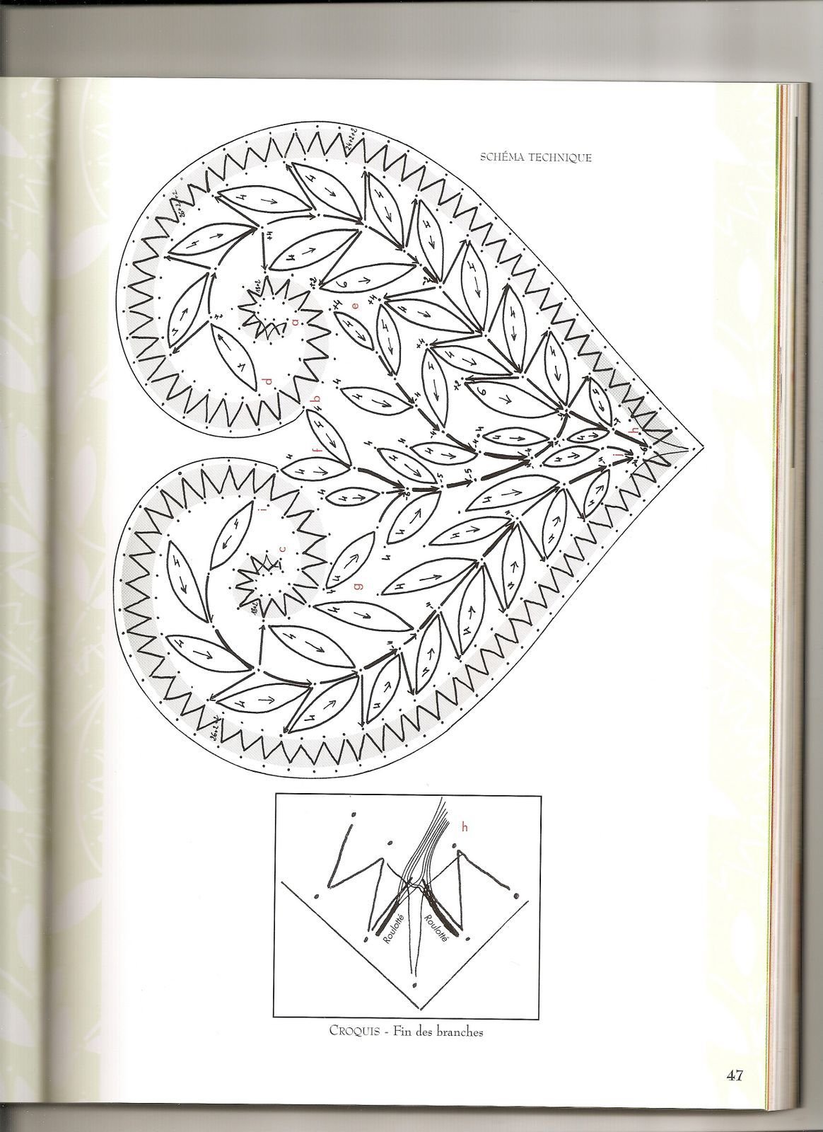 Сколок кружева на коклюшках