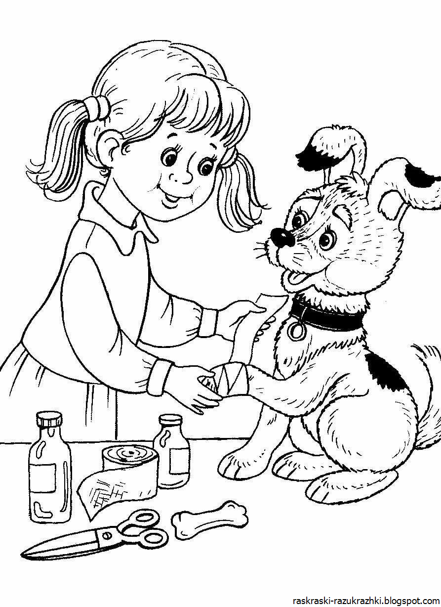 Раскраски для детей животные для детей