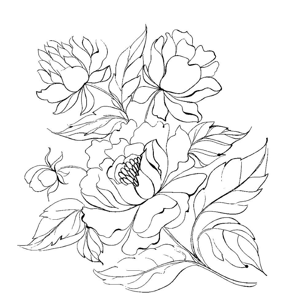 Трафареты цветов для вышивания