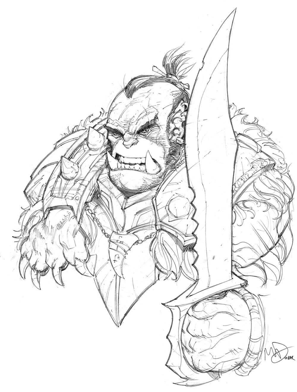 Раскраска орк из Warcraft