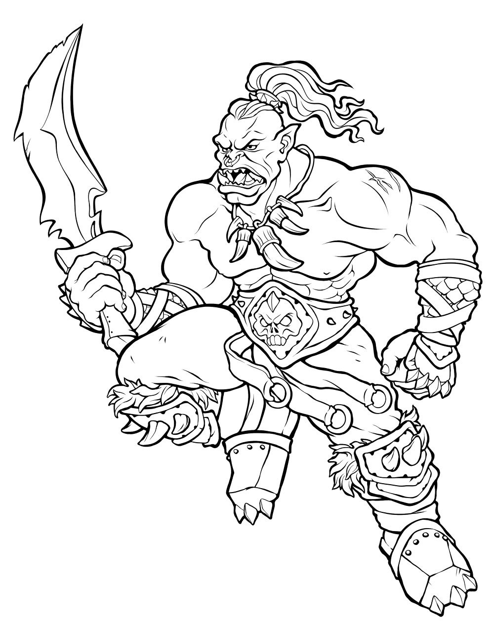 Раскраска орк из Warcraft