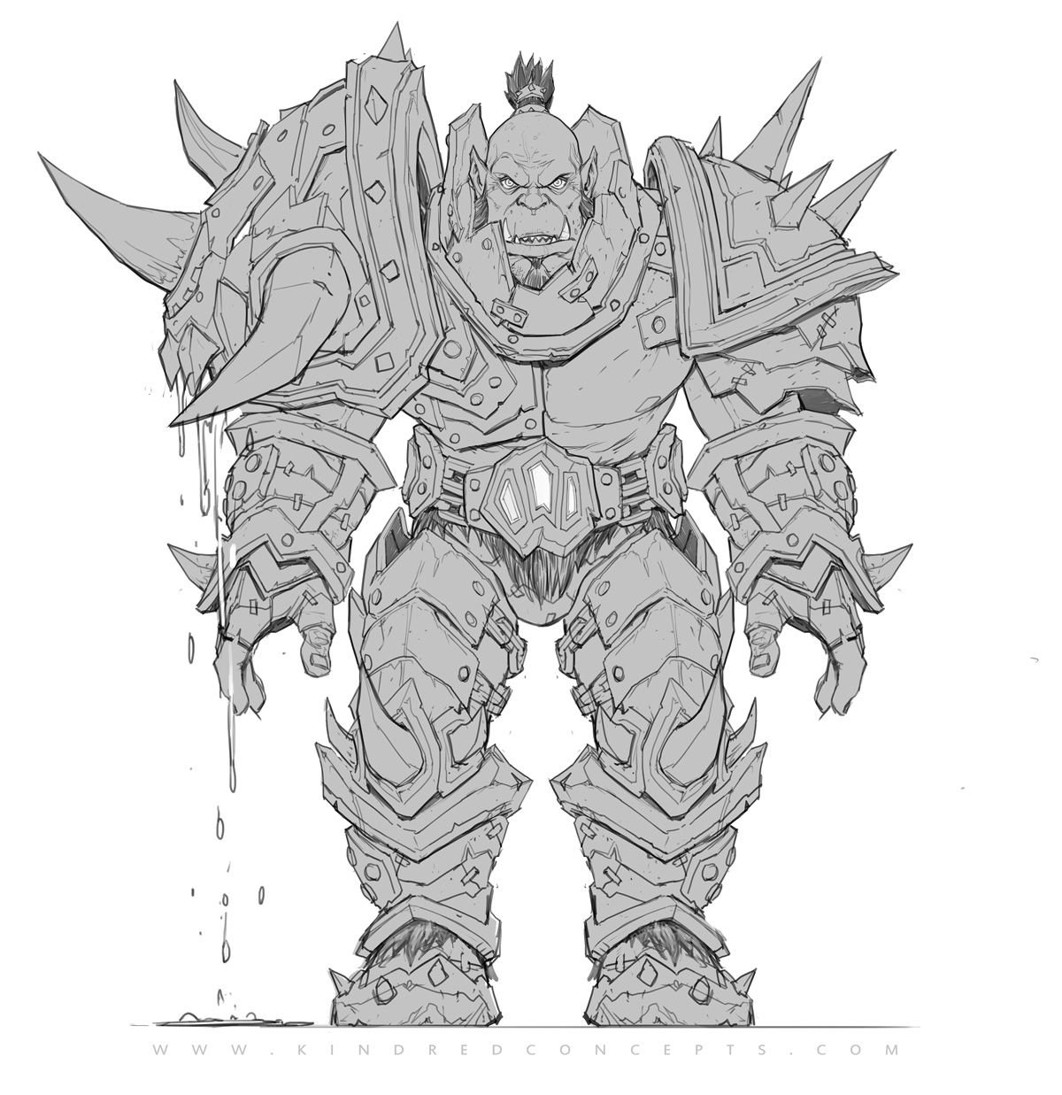 Орк макет для рисования