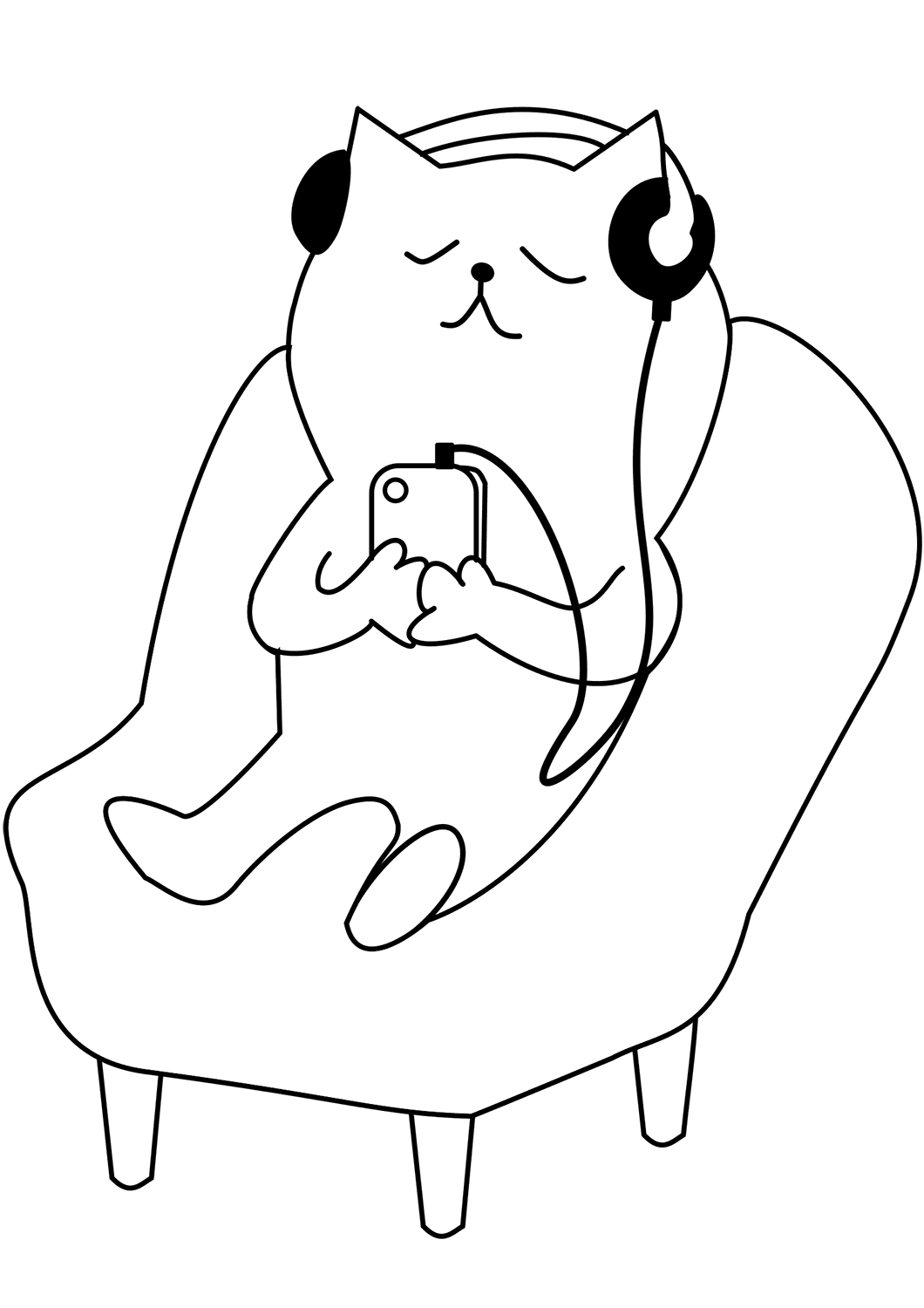 Кошки. Раскраска