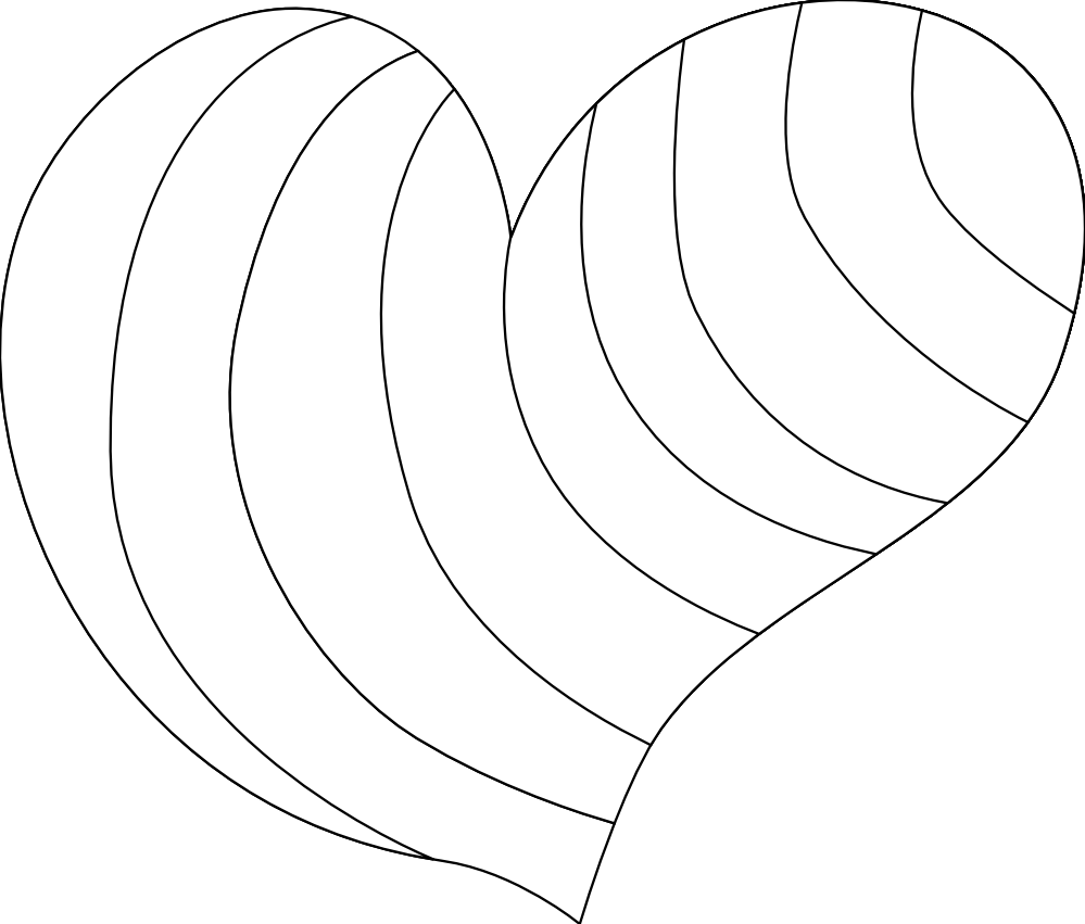 Трафарет сердце пазл