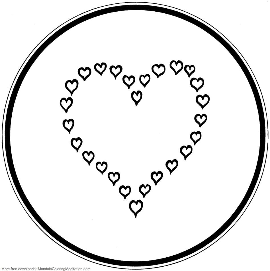 Шаблон сердечка для аппликации в детском саду