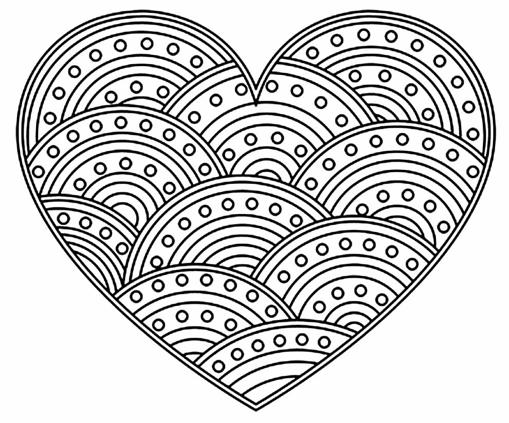 Трафарет для вышивания с сердечком