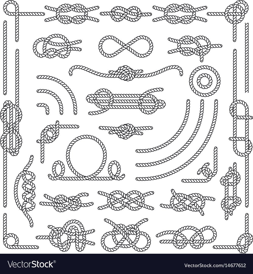 Прямая верёвка раскраска