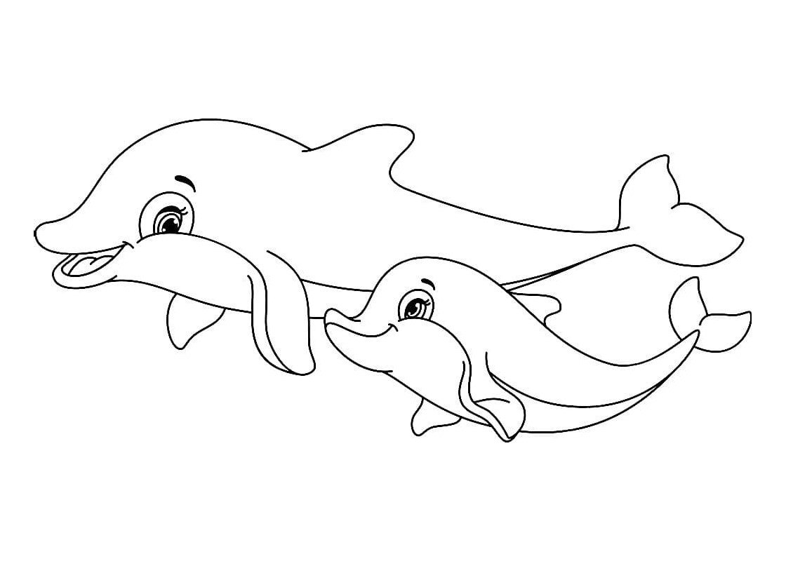 Дельфин Афалина раскраска Черноморская