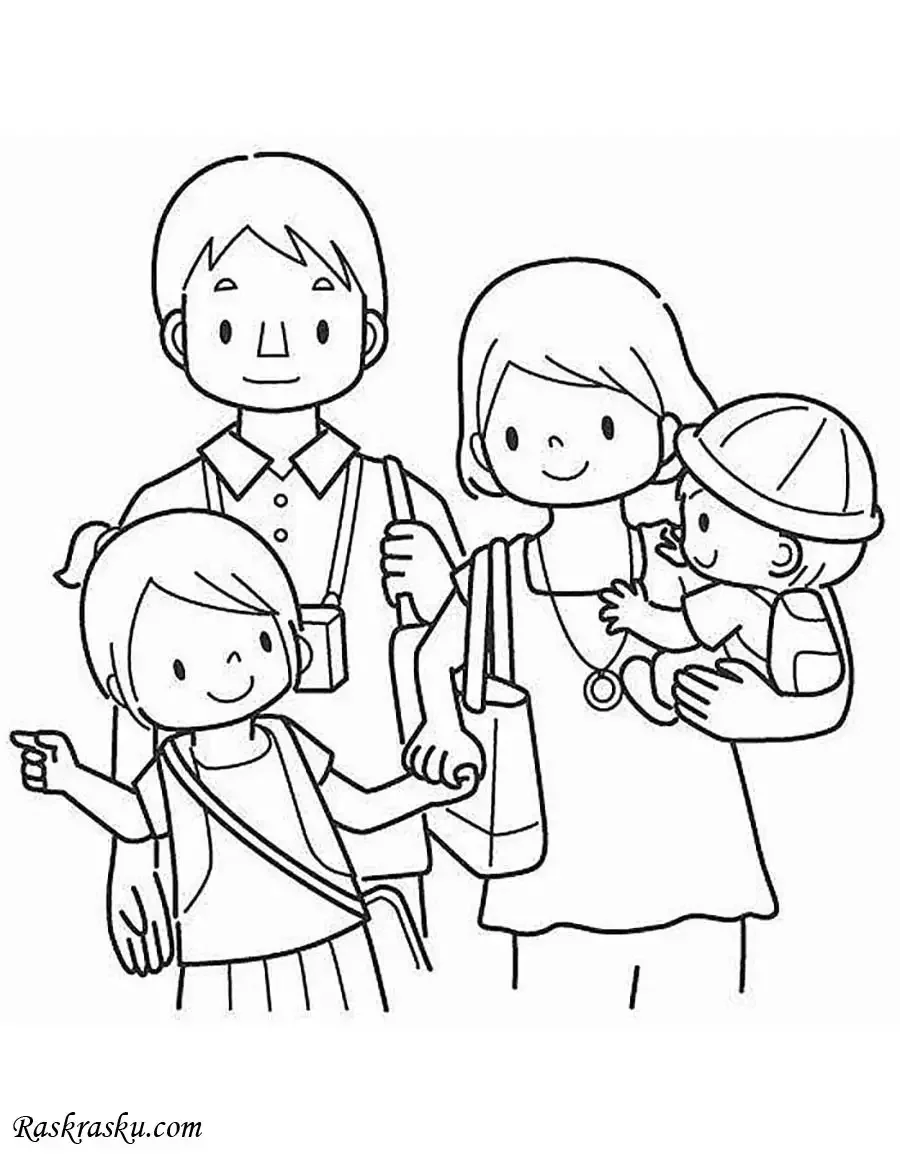 Семья рисунок карандашом