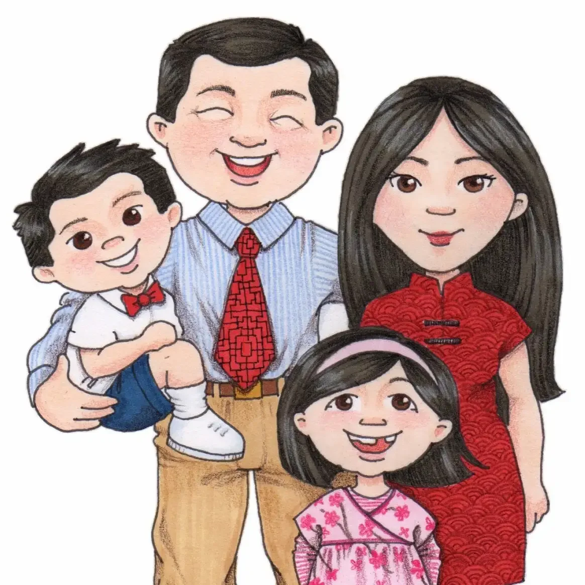 Семья раскраска для детей