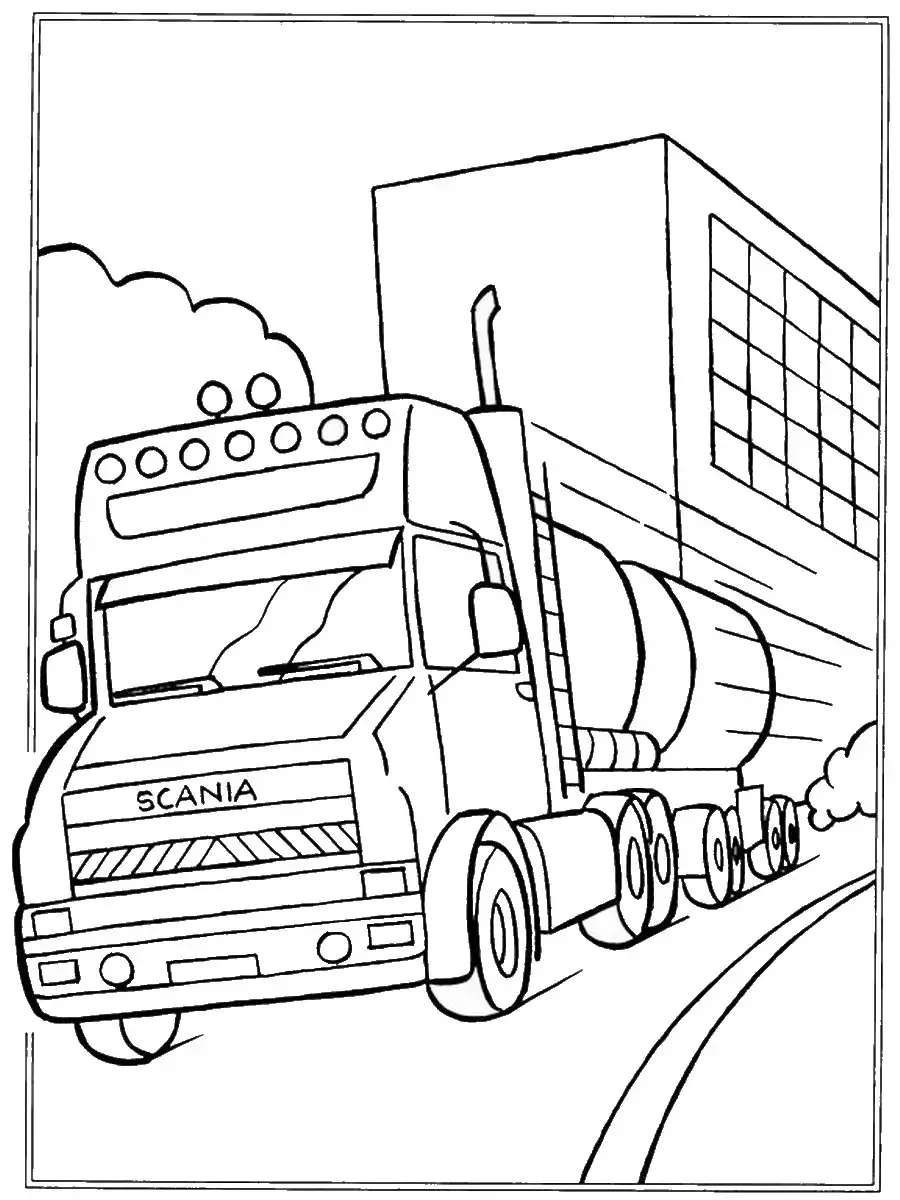 Раскраска грузовик
