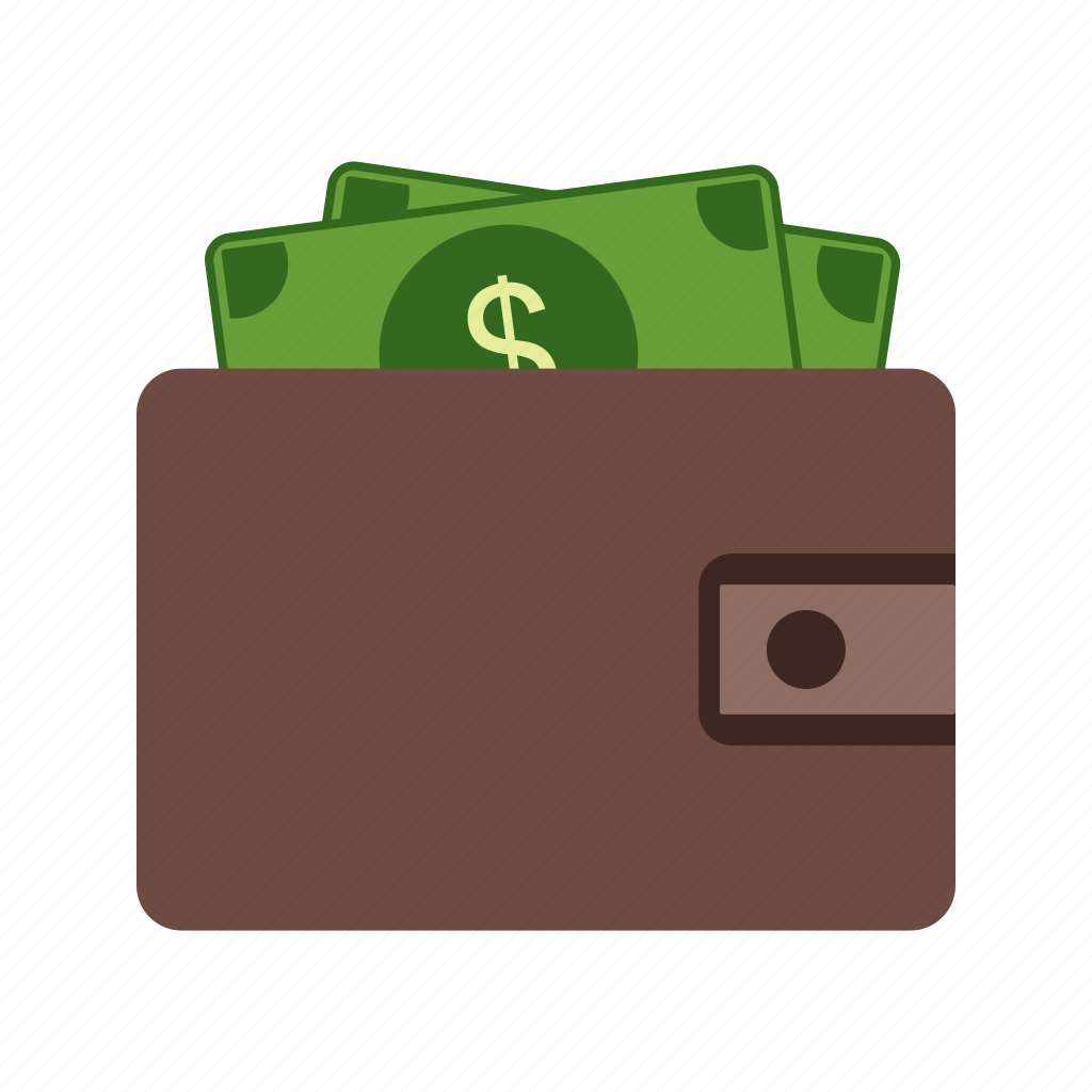 Кошелек с деньгами иконка