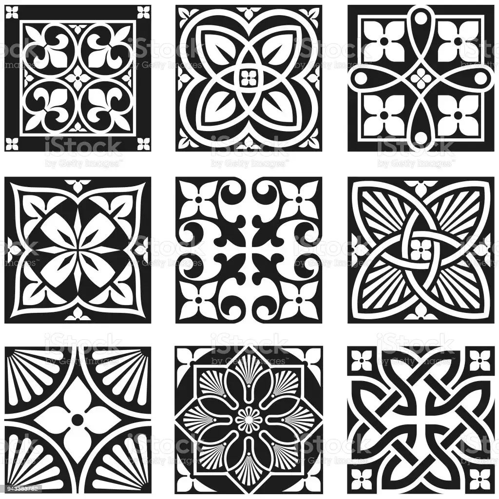 Центрический орнамент в квадрате