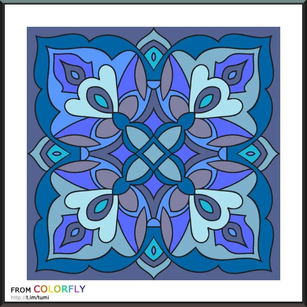 Восточный орнамент в квадрате