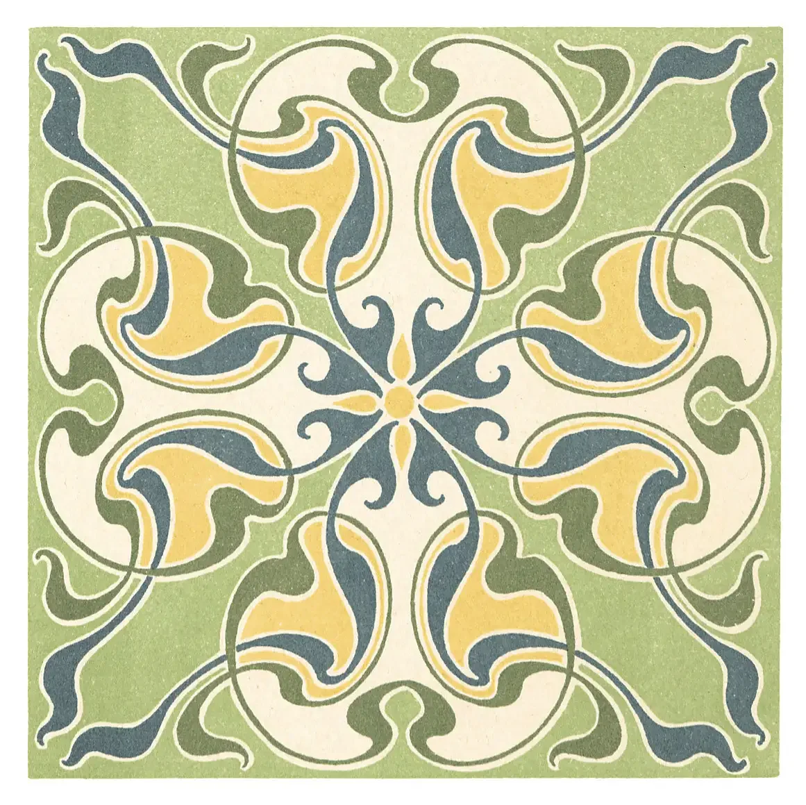 Плитка с растительным орнаментом