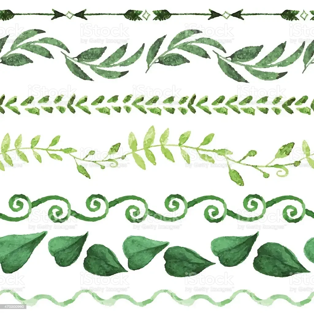 Растительный узор в полосе