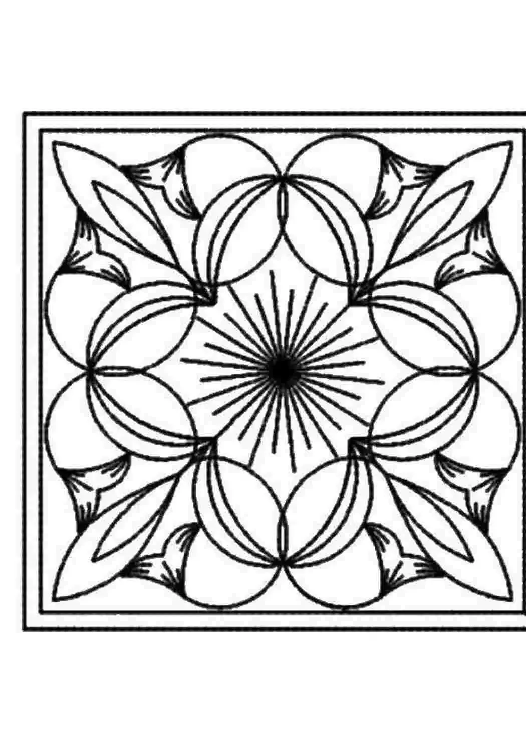 Декоративный узор в квадрате