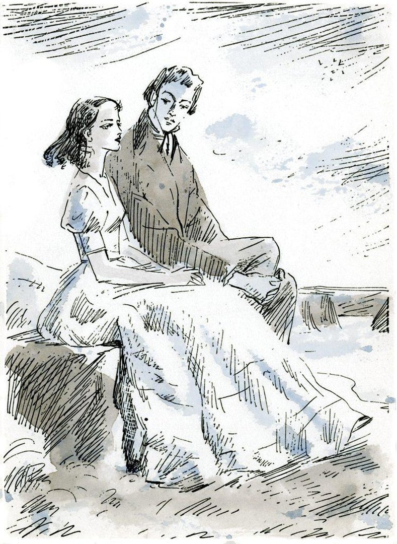 Иллюстрации к повести Ася Тургенева