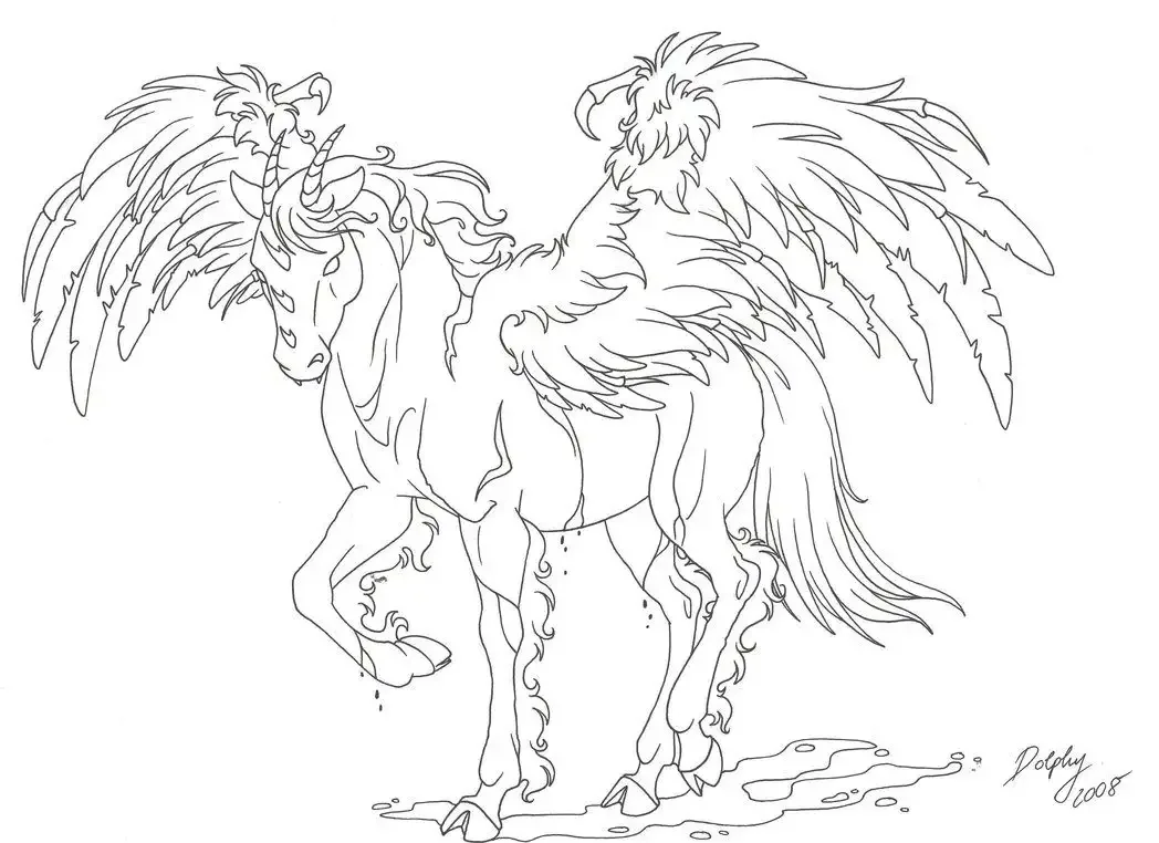 Раскраски Мифические животные
