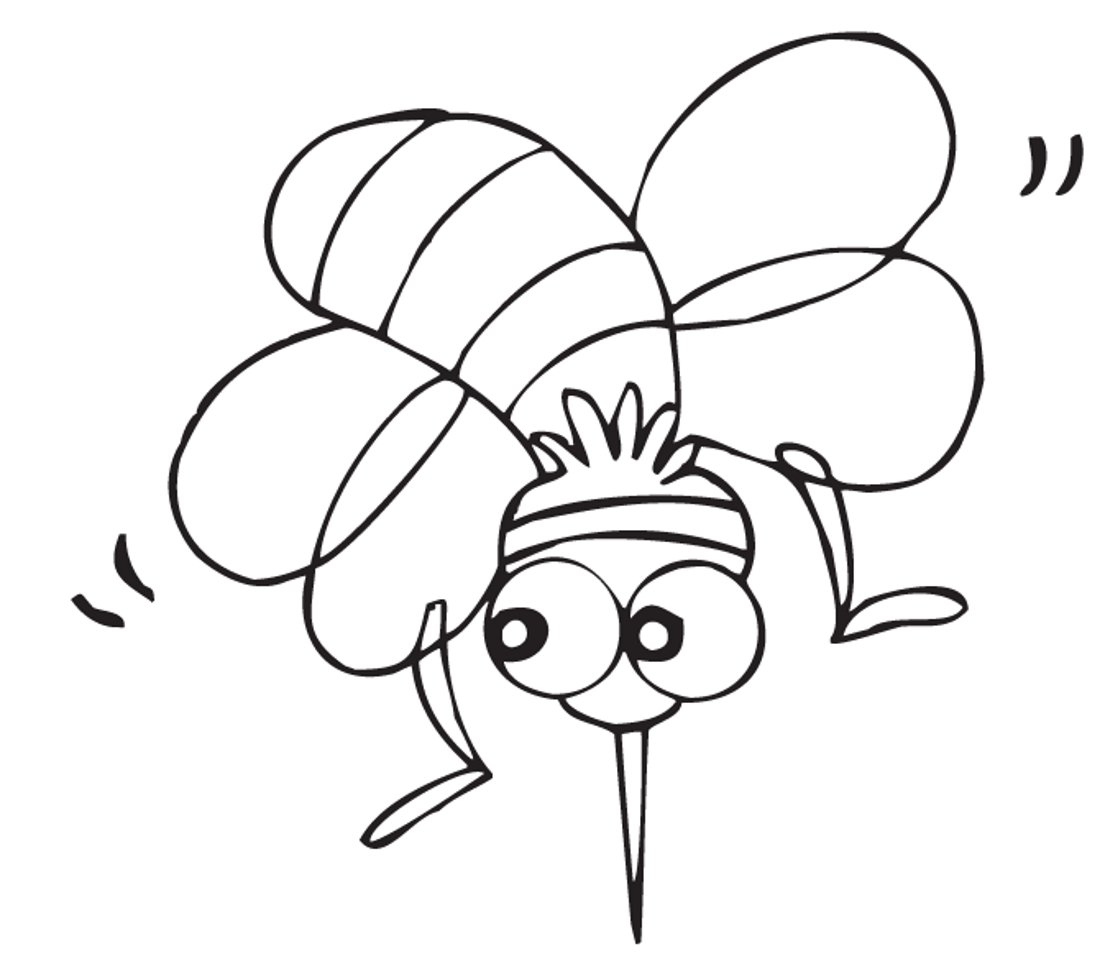 Маска комара раскраска