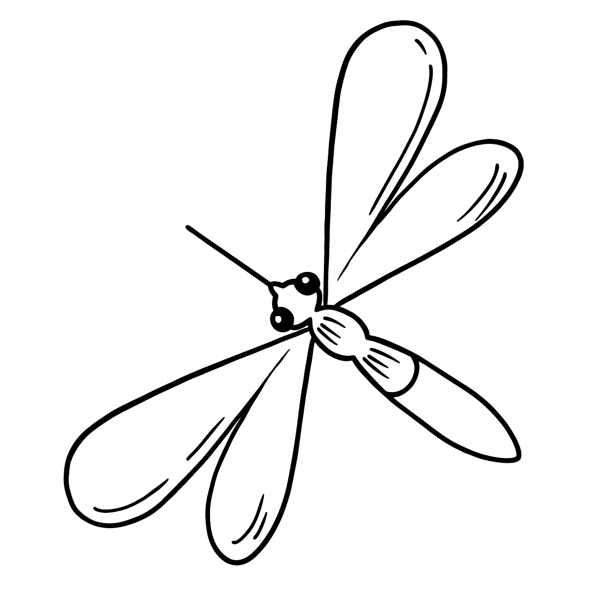 Комар раскраска для детей