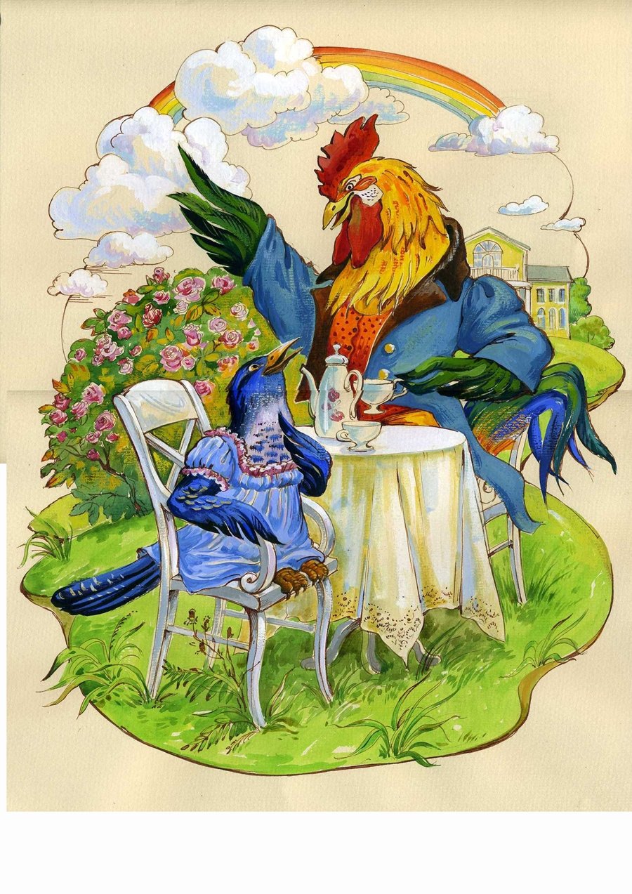 Кукушка и петух басня Крылова