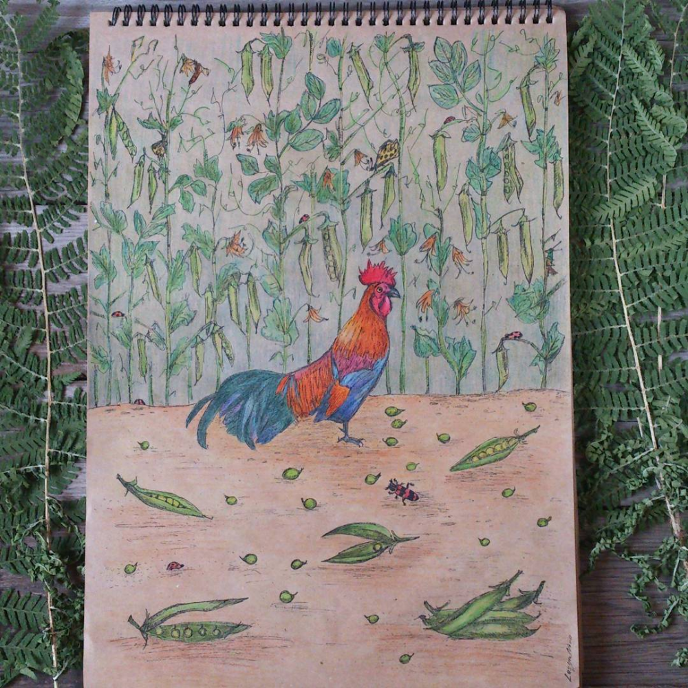 Крылов петух и жемчужное зерно