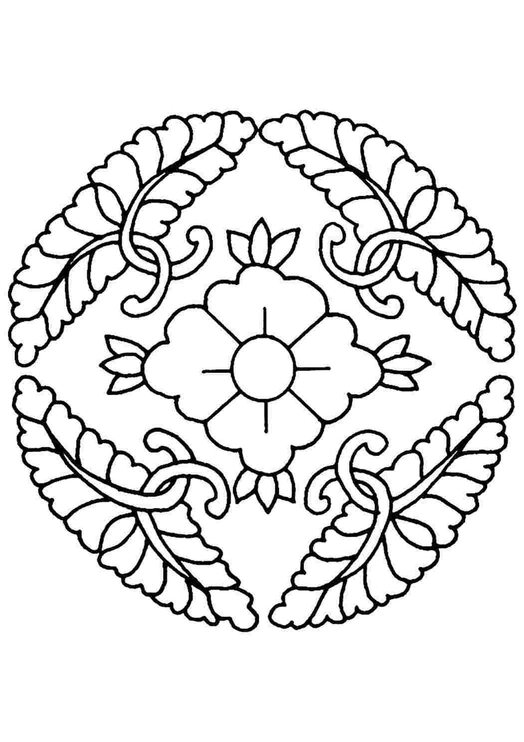 Цветы для раскрашивания угловые